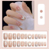 Fake nails, removable nude nail stickers from pearl for manicure, ready-made product