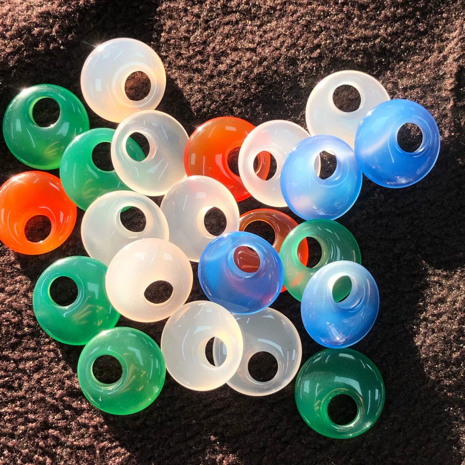 10-25 мм натуральный халцедон принцесса пряжка эксцентричный круг высокая пряжка