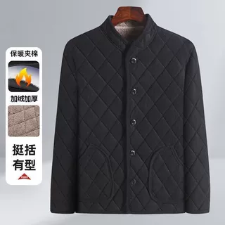 冬季新款男士棉袄加厚中老年人冬季条绒棉衣外套保暖棉服爸爸批发