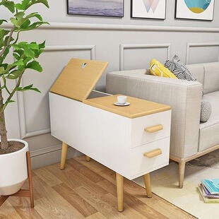 Nordic Side Table Sofa Side Cabinet Small Apartment Modern Simple Living Room Corner Cabinet Multi-Functional Narrow Long Light Luxury Storage Wholesale