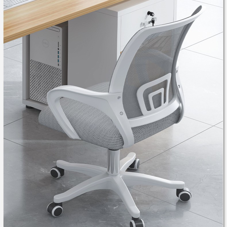 Piernas de nylon con marco blanco y malla gris