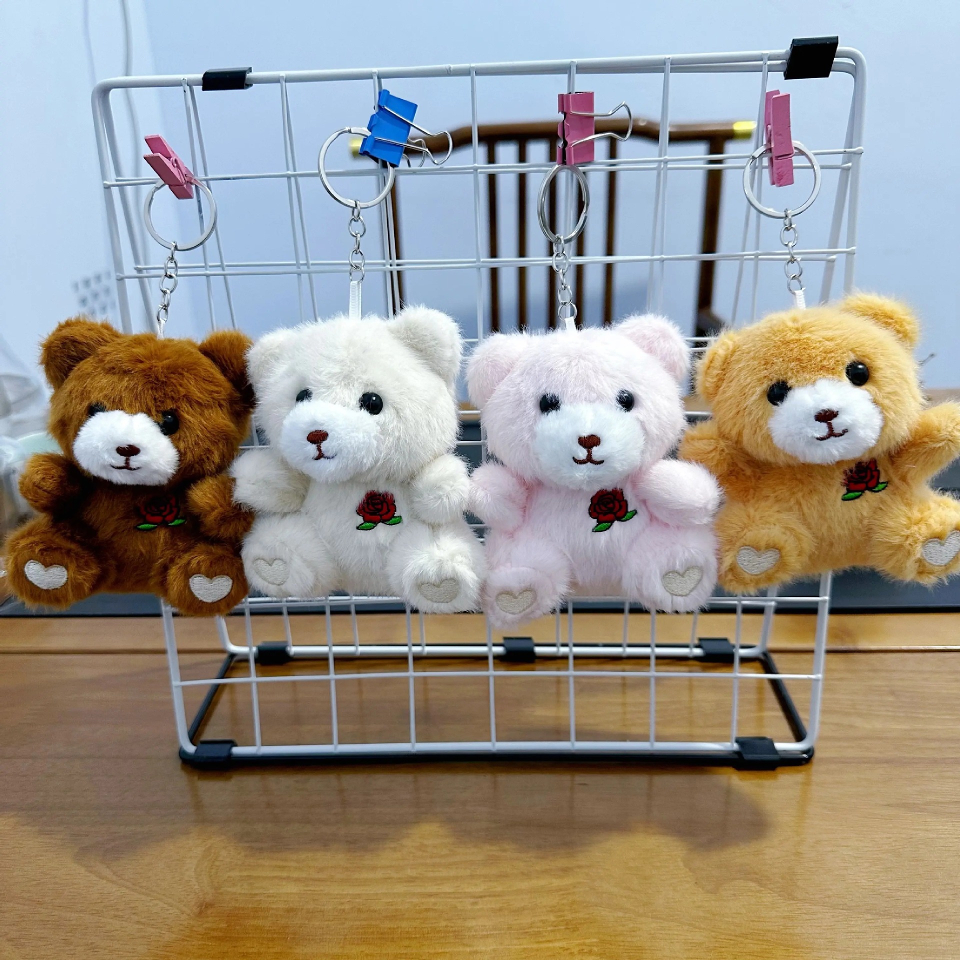 Cuatro pulgadas muñeca de peluche pequeño colgante muñeca llavero muñeca mochila colgante juguete de peluche regalo