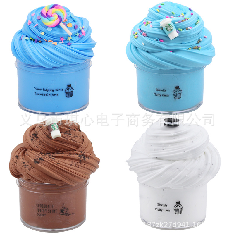 Amz Four-Color Cotton Clay Set Slime Butter Clay Colored Clay Butterslimekit Toy Educational Toy