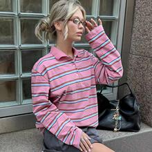 A 35192 Long Sleeve Stripe Polo T-Shirt ���Ƴ���T�� ����