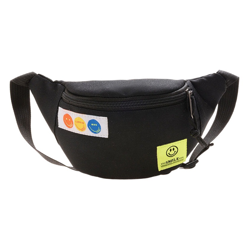 Moda fresca cara sonriente bolsa de cintura para niños Linda bolsa de mensajero de las niñas de moda dibujos animados ligero Niño pequeño pecho bolsa de hombro de moda