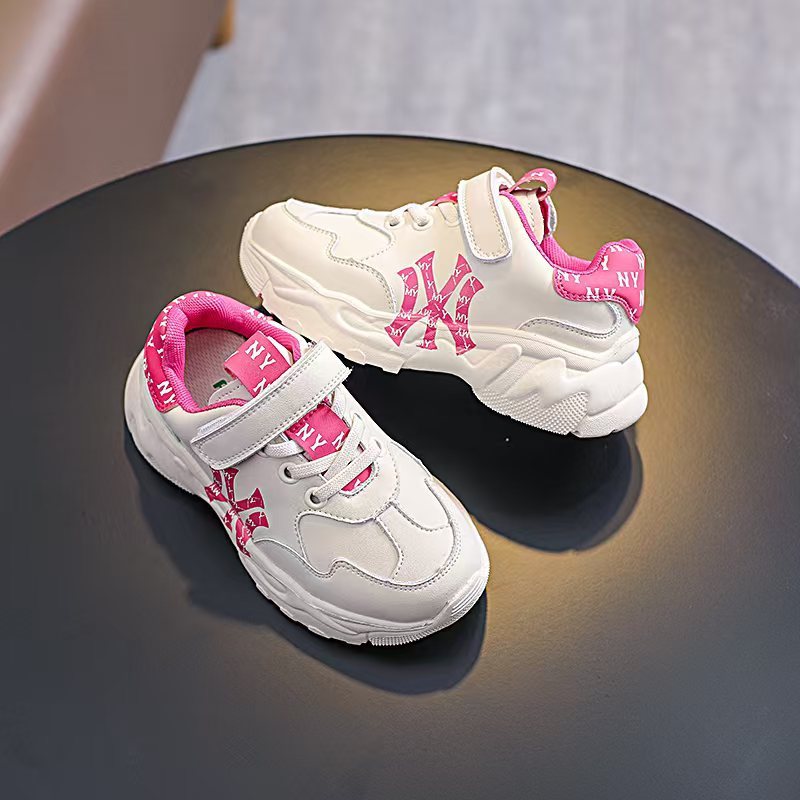 本革子供用スポーツシューズ 2025 秋の新韓国スタイル女の子白靴男の子お父さん靴軽量靴|undefined