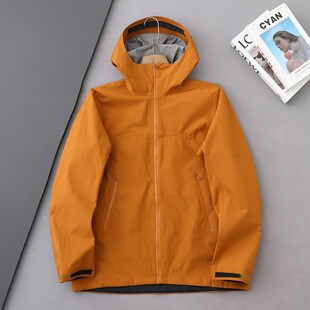 Jk's Three-Layer Laminated Waterproof and Windproof Men's and Women's Hooded Single-Layer Jacket Jacket Is a Lightweight Mountaineering Outdoor Essential