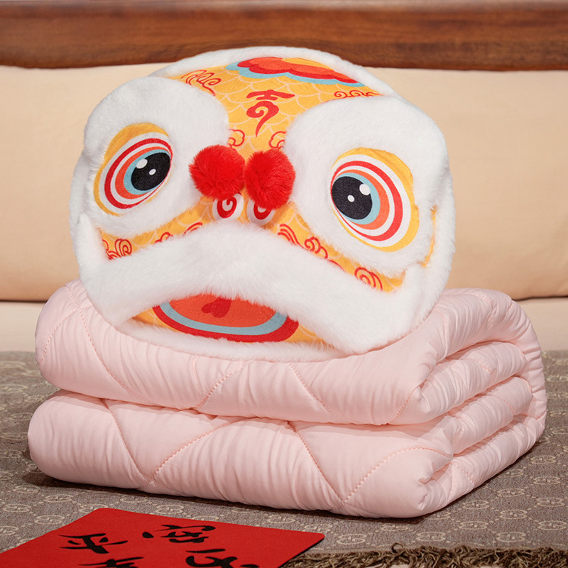 Guochao serpiente 3 - en - 1 mantas de almohada china muñeca de viento despierta león sofá de celebración regalos de Año Nuevo regalos de la empresa