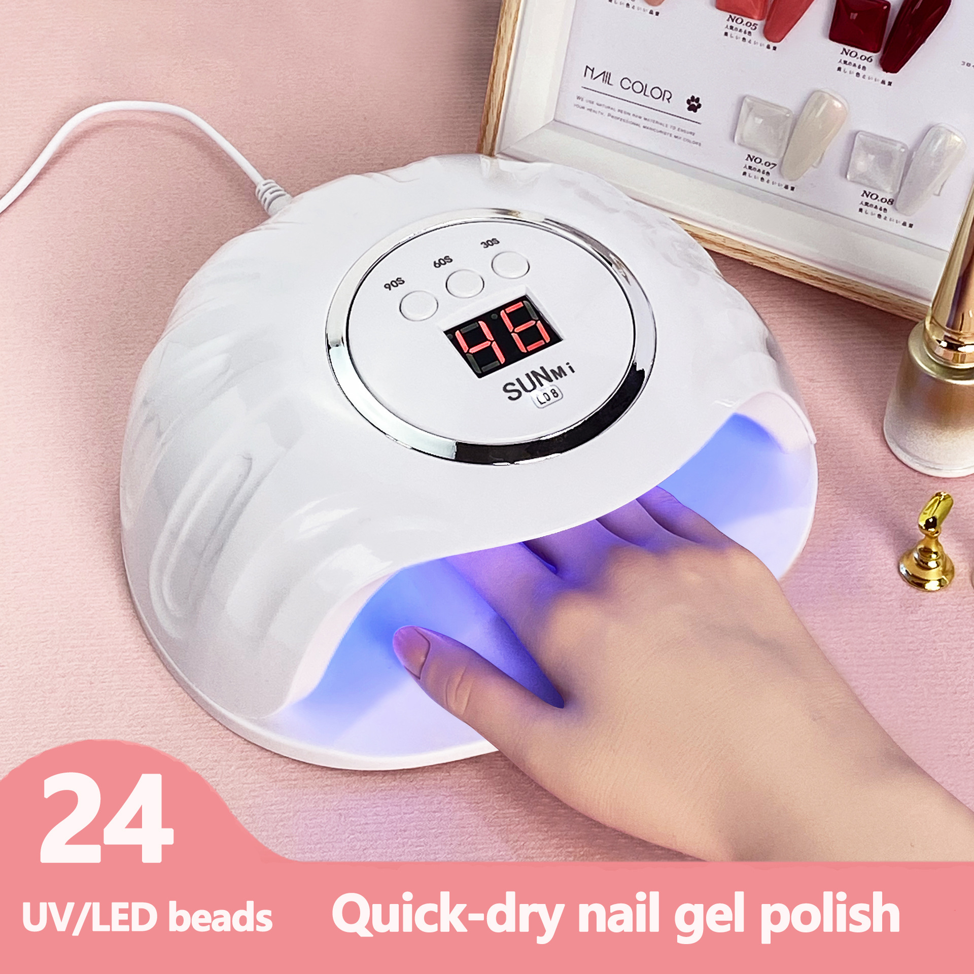 LED Nagel-UV-Lampe Schnelltrockner Nageltrockner Strömungslacknagel-Backofen Heimgebrauch Nagelstudio Set Nagelbackofen