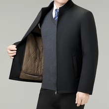 高品质男装行政夹克秋冬季新款商务休闲立领男式棉衣时尚经典外套