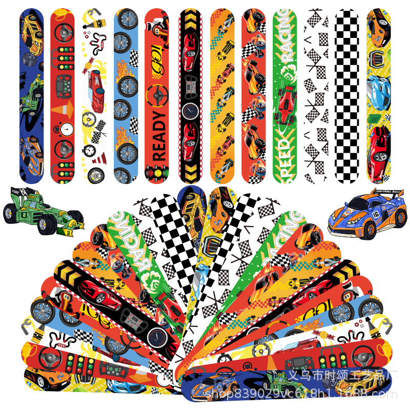 Amazon Cross-Border Racing Snap Ring Bracelet Children's Party Decoration Go-Kart Snap Ring Bracelet