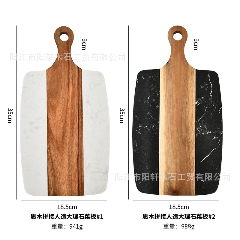 Amazon mármol empalme acacia tabla de cortar tabla de cortar bistec comida occidental fruta tabla de cortar tabla de cortar queso en stock