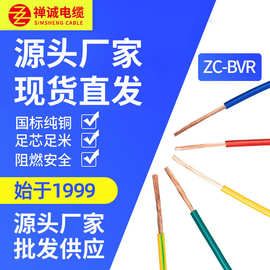 厂家BVR10平方国标足米铜芯线 阻燃家用软线pvc多芯家装铜芯电线