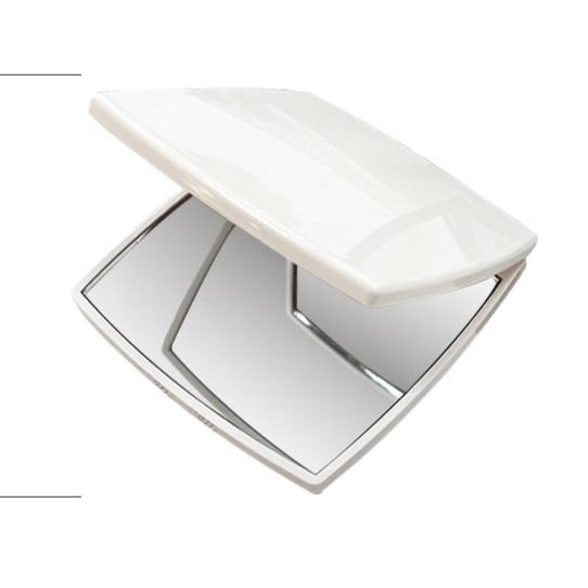 Espejo plegable de celebridades de Internet Espejo pequeño Xiaoxiang Espejo de doble cara Espejo de maquillaje Viajar fuera Espejo portátil Modelo estándar de acero