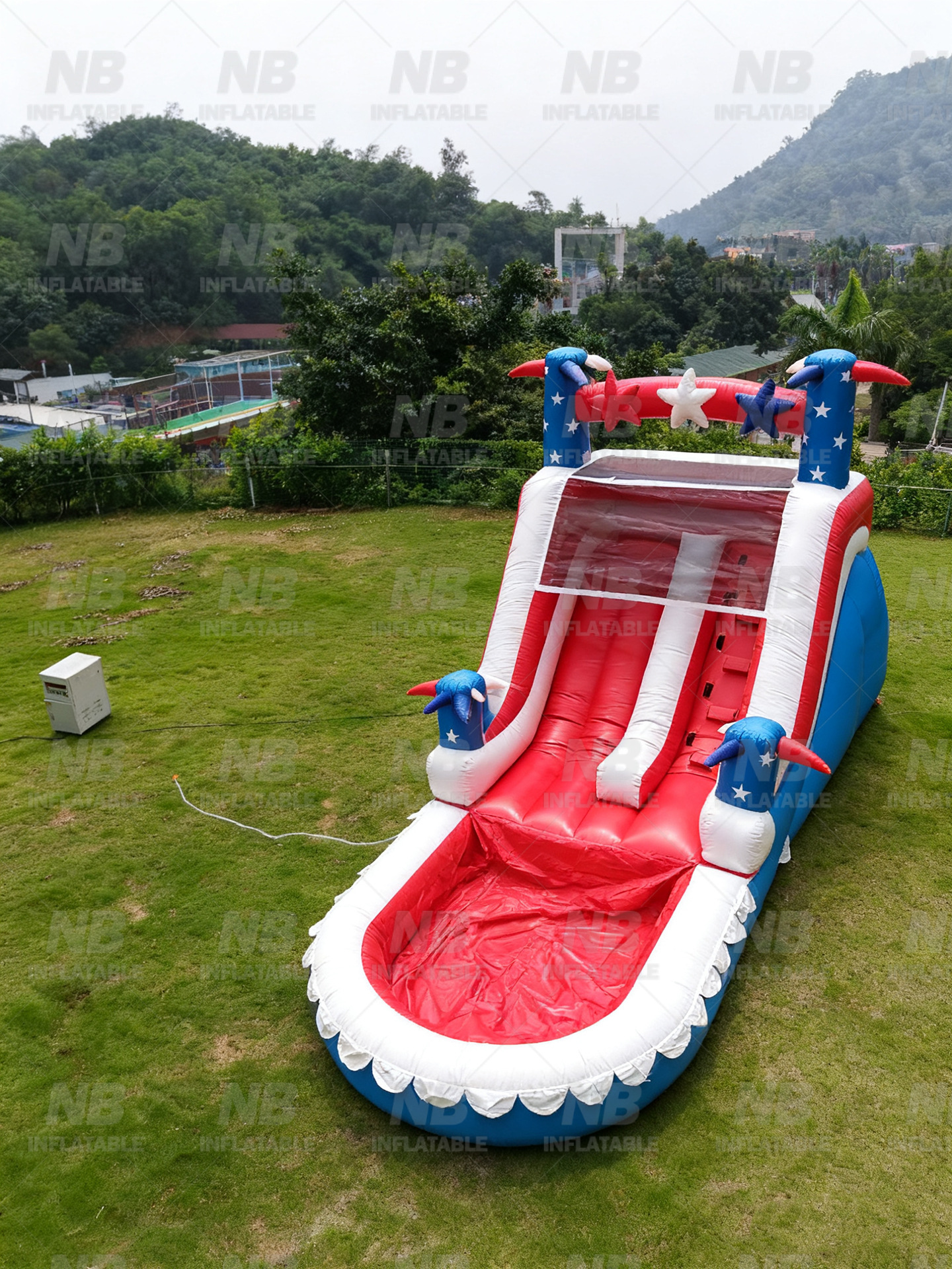 Piscina inflable PVC al aire libre combinación deslizante cama de salto parque de juegos padres-hijos piscina interactiva deslizante de agua castillo