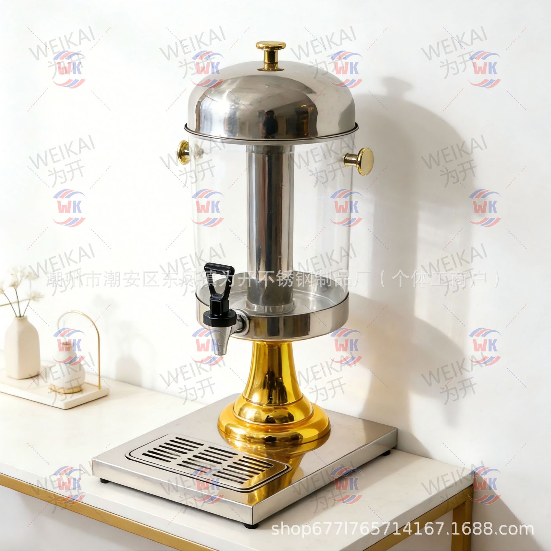 Hotel de acero inoxidable Dingxi comida helada de tres extremos, doble y comercial 8l máquina de bebida de barril de jugo de autoservicio máquina de bebida fría
