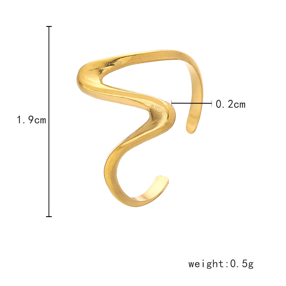 6g Weight Open Ring Classification Adjustable Ring Size 1 Piece Quantity Daily Occasion Stainless Steel Material Star, Heart Shape Pattern Women'S Gender Plating Design Simple Style Style Simple Style Star Heart Shape Stainless Steel Plating Open Ring 1 Piece 66