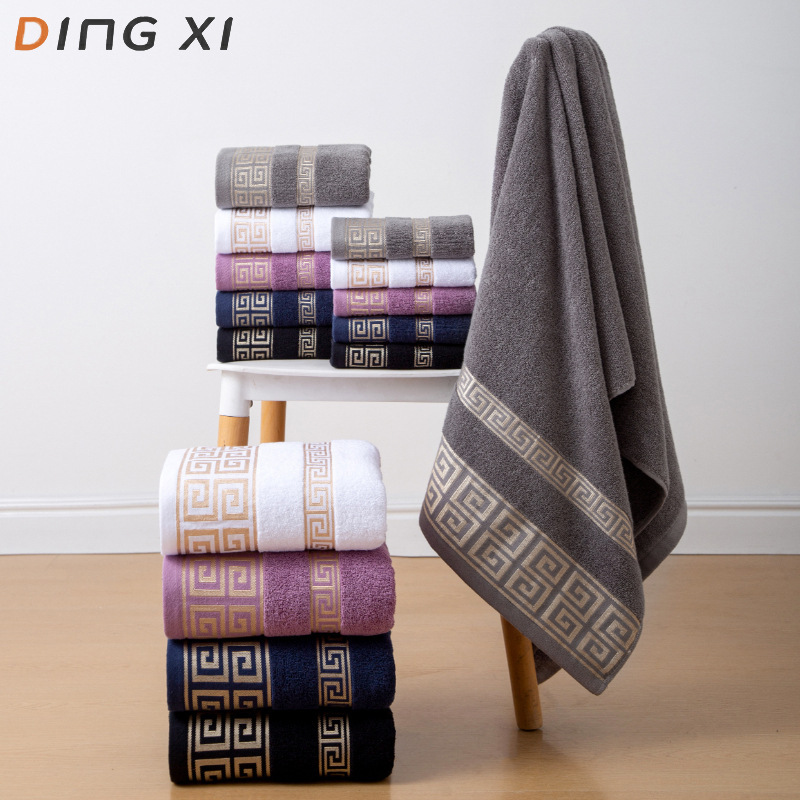 Cross-Border Pure Cotton Black Bath Towel Three-Piece Set for Men and Women, Home Use, Water-Absorbent, Quick-Drying, Soft, All-Cotton Towels, Wholesale and Customization Cross-Border Pure Cotton Black Bath Towel Three-Piece Set for Men and Women, Home Use, Water-Absorbent, Quick-Drying, Soft, All-Cotton Towels, Wholesale and Customization