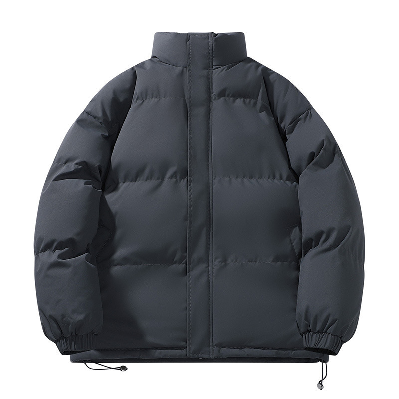 Autumn and Winter 2024 Men's down Cotton Jacket Hong Kong Style Stand Collar Thickened Loose Korean Version Ins Trendy Versatile Couple