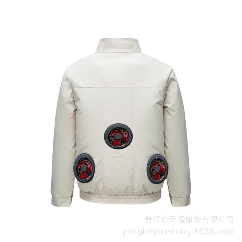 Traje transfronterizo de aire acondicionado de enfriamiento de verano con ventilador, herramientas de refrigeración, ropa de ventilador de prevención de insolación al aire libre, ropa de seguro laboral para hombres, ropa de trabajo