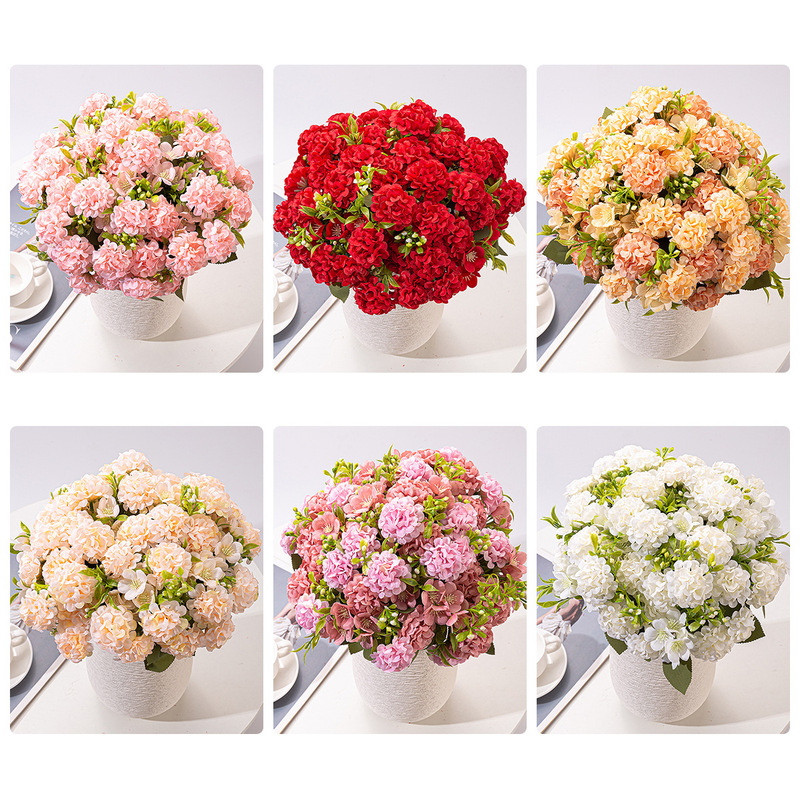 Factory direct 6 fork sparkling planet chrysanthemum 8 large flowers 10 small flowers interior decoration wedding photography props