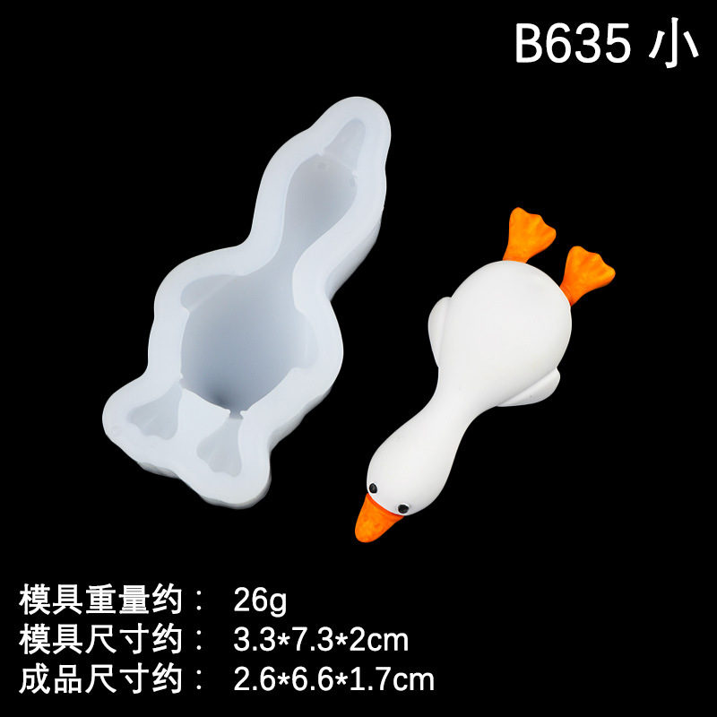 Serie de dibujos animados de bricolaje, molde de silicona para pellizcar pato, molde de horneado de pastel de postre de chocolate, molde de yeso