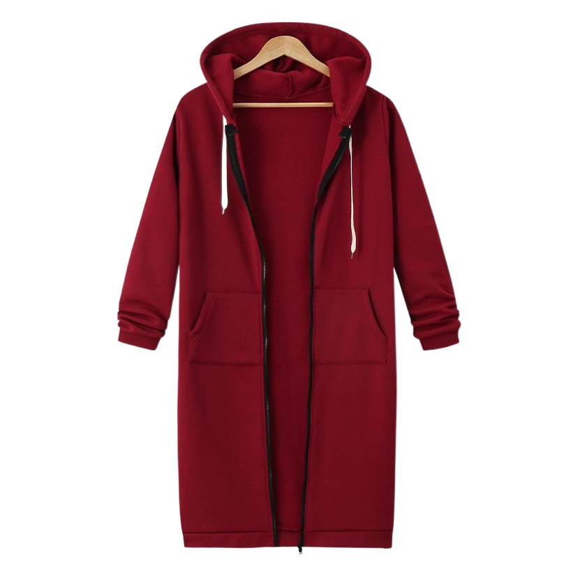 Foreign trade cross-border Amazon supply Europe and the United States autumn and winter women's long hooded long sleeve sweater women's winter coat