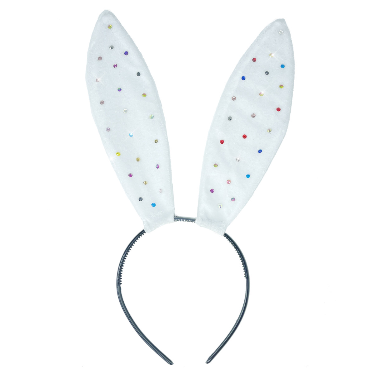 Diadema de encaje de celebridades de Internet Diadema de oreja de conejo negro Diadema de encaje de baile Diadema de fiesta de alta gama femenina al por mayor