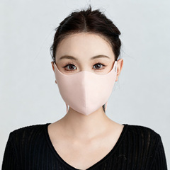 秋冬粉色女保暖口罩新品5D立体海绵口罩骑行保暖防风防冻透气面罩
