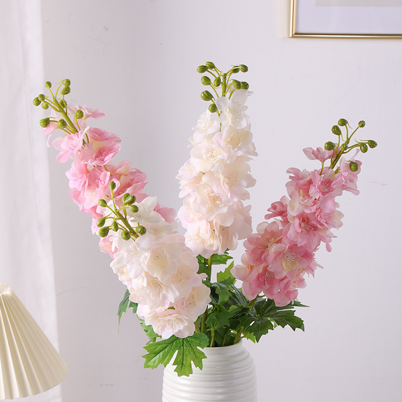 Cross-border simulation flower film delphinium feel bouquet high-level feeling ins hyacinth home wedding decoration floral art