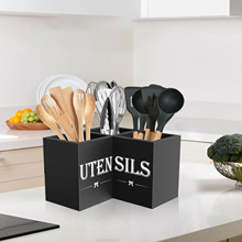 木制多格储物盒厨房转角餐具分类整理盒桌面收纳盒多格刀叉整理盒