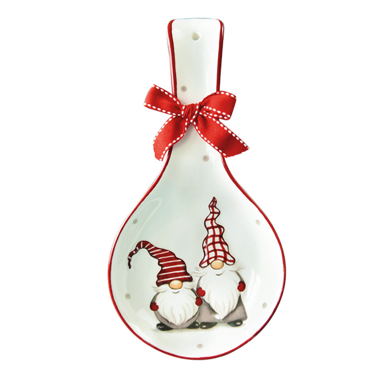 Nórdico Navidad cuchara rack mesa de comedor palillos cuchara servilleta cocina estante con arco entrega de una pieza