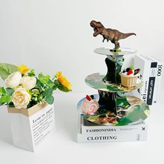 クロスボーダー覇王龍恐竜のテーマケーキ棚誕生日ケーキの置物セットパーティーの子供の配置道具