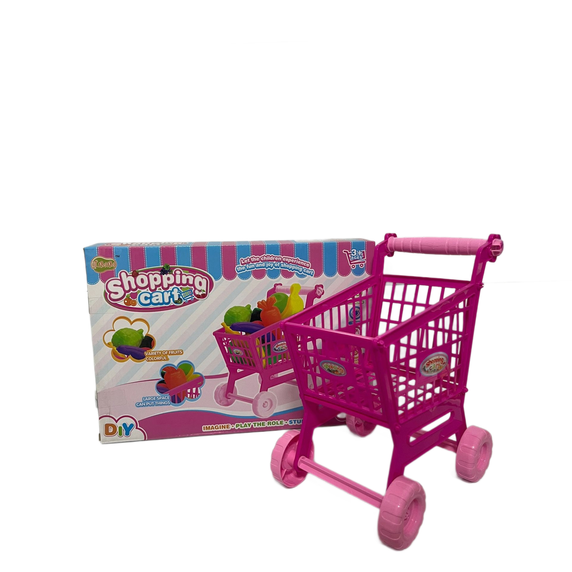 Amazon Carrito de compras de supermercado infantil de dibujos animados simulación de frutas y verduras carro muñeca juguetes caseros