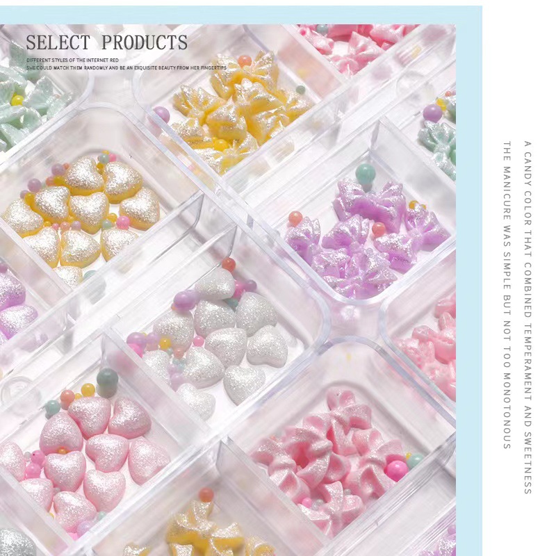 Mermaid Hermione color mezclado in viento material de manicure taladro accesorios de uñas accesorios de joyería de manicure al por mayor