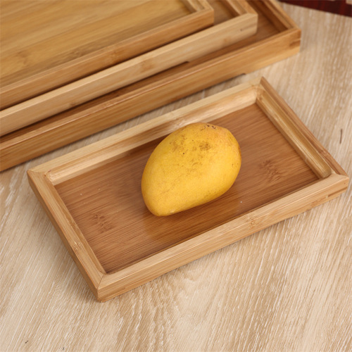 Bamboo tray right angle tray tea tray hotel restaurant fast food tray fruit tray Japanese style bamboo saucer rectangular