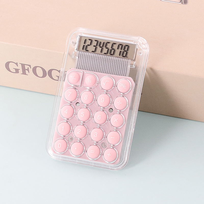 可爱迷你计算器糖果色透明计算器学生掌上计算机小型礼品计算器