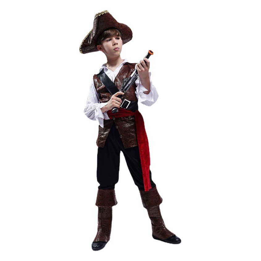 Halloween niños traje de pirata de los niños capitán pirata Cosplay carnaval fiesta etapa rendimiento traje
