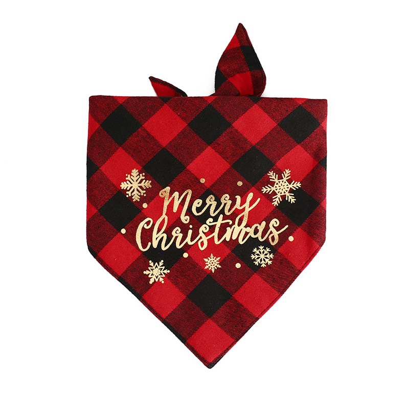 Tanpopo transfronteriza nuevo perro saliva toalla triángulo toalla mascota Navidad mascota británico sarta saliva toalla