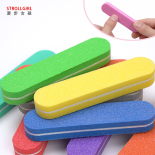 Small Double-Sided Nail File Eva Sponge File Washable File Non-Shedding Sand Nail File Cross-Border Hot Sale