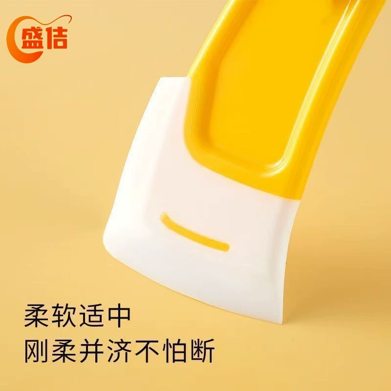 Мягкий скребок для чистки кухни для удаления масляных пятен с дна кастрюли и плиты, универсальная силиконовая лопатка бытового класса с мягкой головкой.