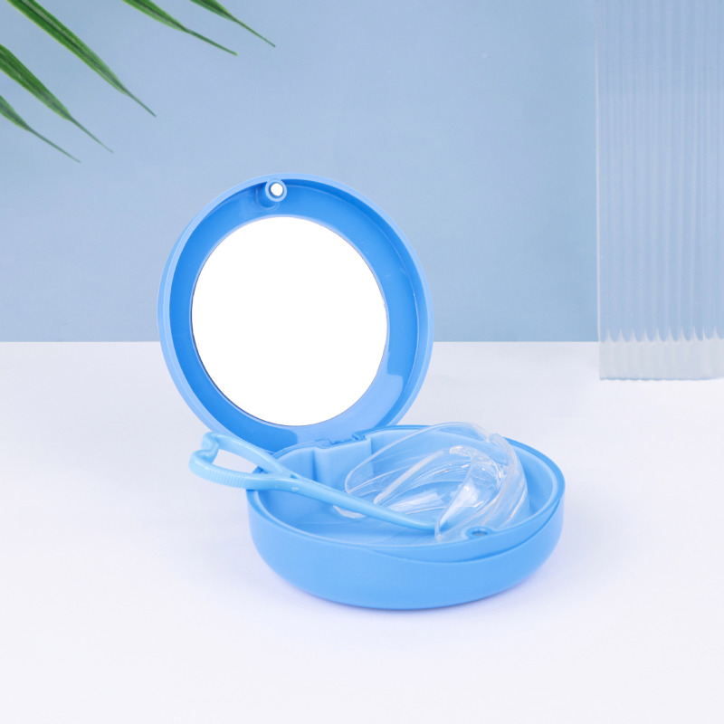 鏡面タイプのホルダー収納ケースの中号携帯用ステルス歯カバーケース矯正器義歯ケース携帯収納ケース|undefined