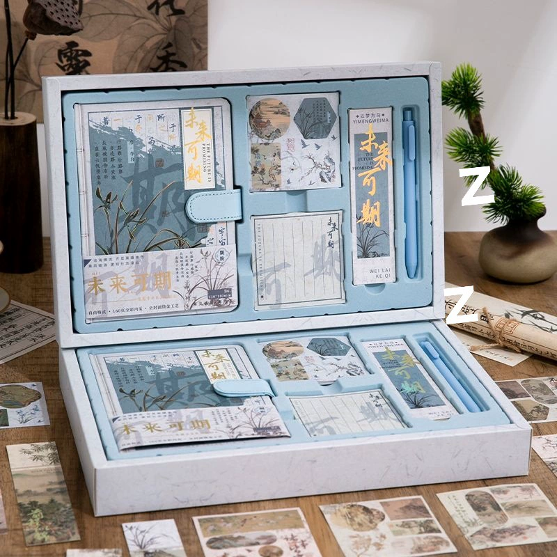 Подарочная коробка для ноутбука в китайском стиле, красивый набор блокнотов в национальном стиле, студенческий подарок на день рождения, канцелярские принадлежности для ноутбука