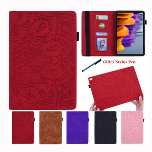 S9FE calf pattern embossed small new Pad 11 tablet protective case iPad Air4 flip Fire HD10 card