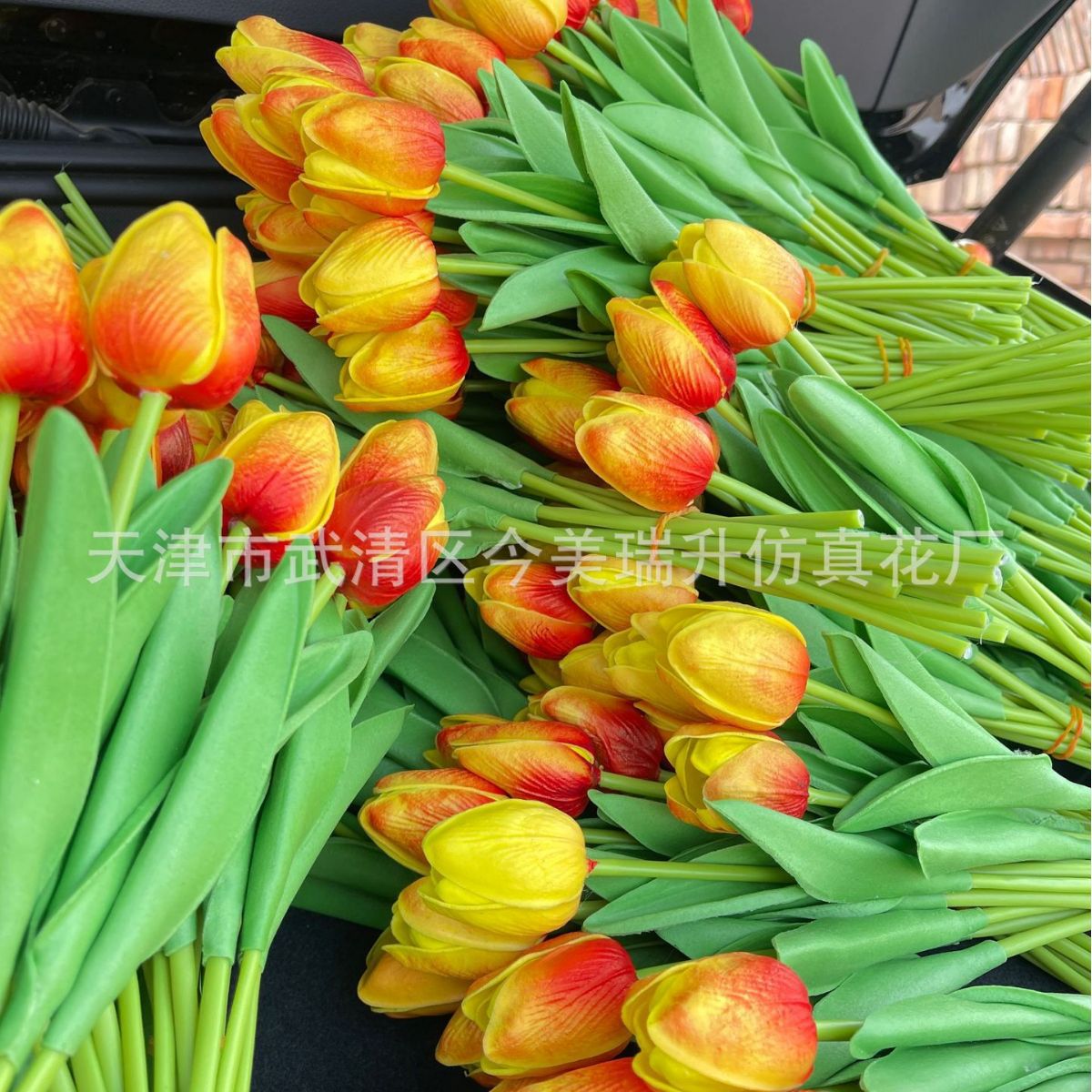 Meihe marca tulipán hogar flor artificial decoración sensación decoración al por mayor flor falsa hidratante salón decoración Nordic pu