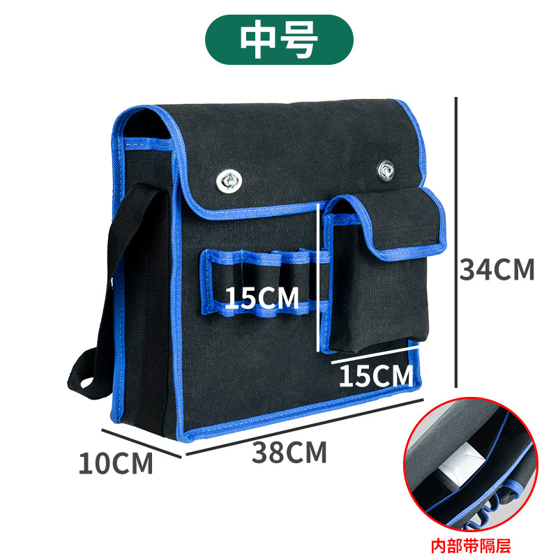 Fábrica al por mayor gran lienzo resistente al desgaste kit Protección Laboral mantenimiento electricista bolso de hombro kit multifuncional