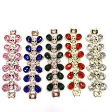 ABS塑料鞋扣装饰扣 双排水滴亚克力线钻网钻排钻  鞋扣配饰