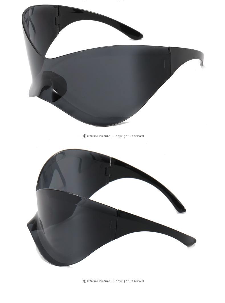 Streetwear Einfarbig Acryl-schmetterlings Rahmen Rahmenlose Sport-sonnenbrille display picture 1