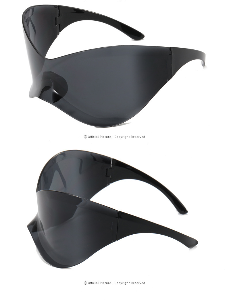 130g Weight Frameless Glasses Structure Sunglasses Classification UV400 Protection, Acrylic Lens Material Butterfly Frame Glasses Style Outdoor Occasion Solid Color Pattern Unisex Gender Streetwear Style Grey, Black Color Streetwear Solid Color UV400 Protection Acrylic Butterfly Frame Frameless Sports Sunglasses