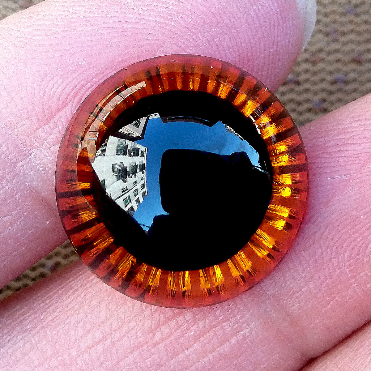 Accesorios de juguete láser ojo cuentas muñeca radiación ojo muñeca fresa oso plástico DIY ojo animal resina ojo